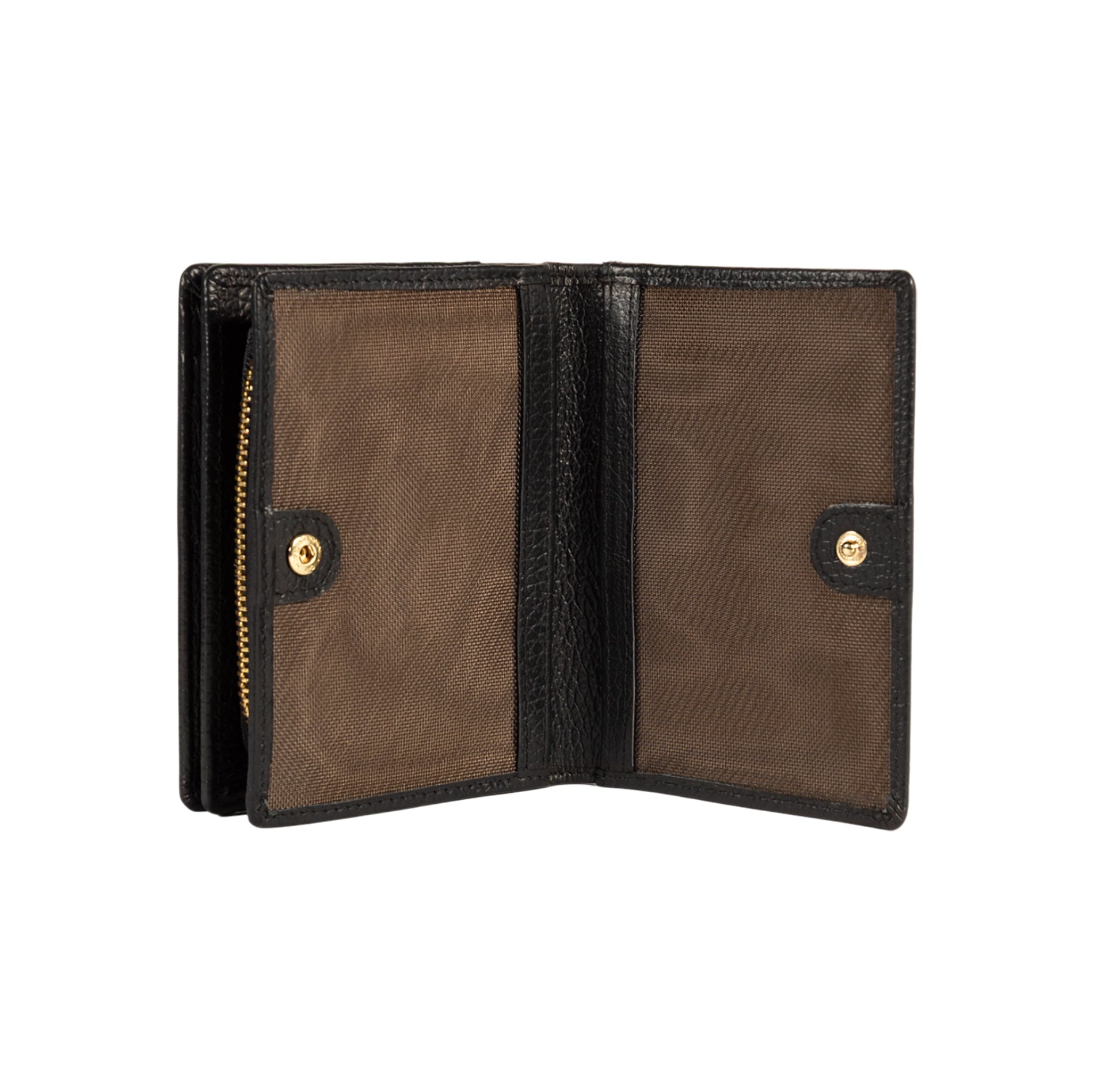 RB1080GA | Portafogli Donna Made in Italy in Vera Pelle grana Dollaro. Colore Nero. Dimensioni (da chiuso): cm 13 x 9 x 2,5-2