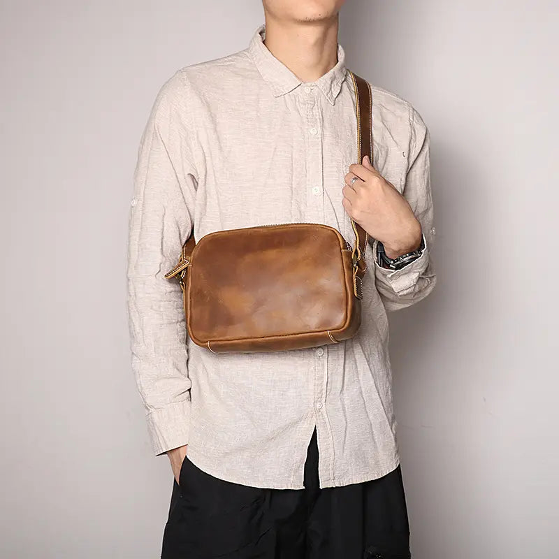 Soren Vintage Leather Crossbody Bag Sling | Versatile and Durable Leather Bag-3