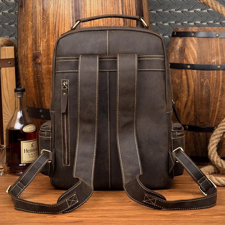 The Langley Backpack | Genuine Vintage Leather Backpack-4