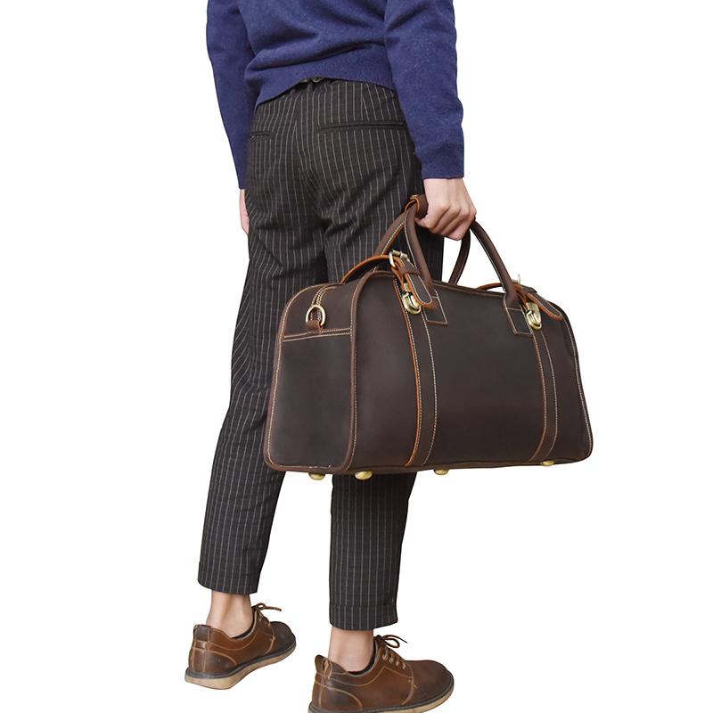 The Erlend Duffle Bag | Vintage Leather Weekender-3