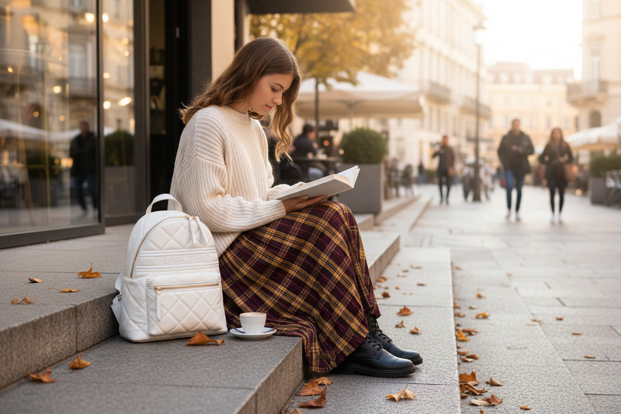 GLAM | Жіночий білий рюкзак